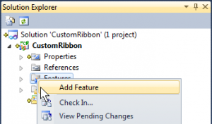 Creating the actual CustomRibbonButton feature